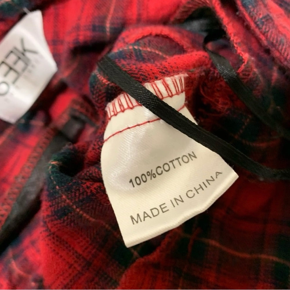 SEEK THE LABEL x LF Red Tartan Belted Pants Women’s S - Picture 9 of 9